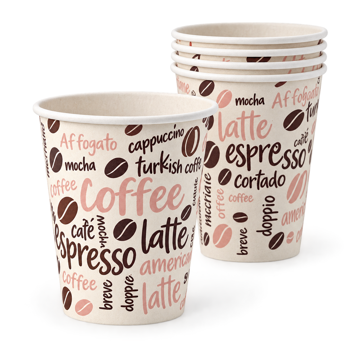 Vasos de Polipapel Diseño Café 12 oz – 50 Unidades