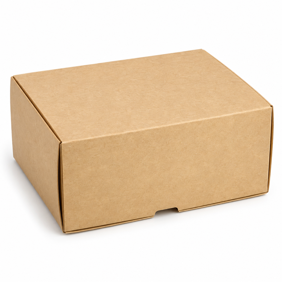 Caja Kraft para Delivery 20 × 14,5 × 9 cm sobre fondo blanco