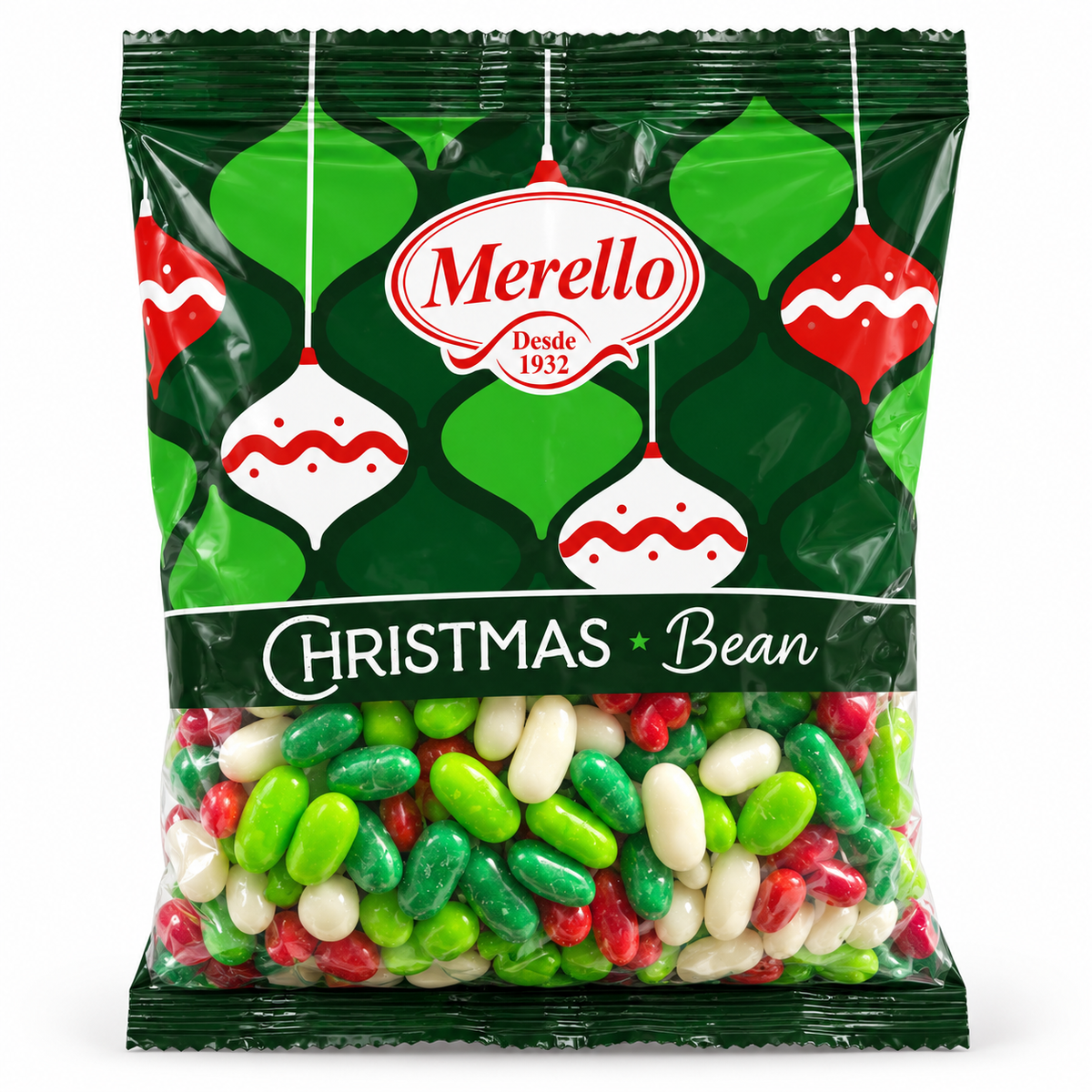 Dulces Navideños Merello Christmas Bean foto individual 1:1 fondo blanco