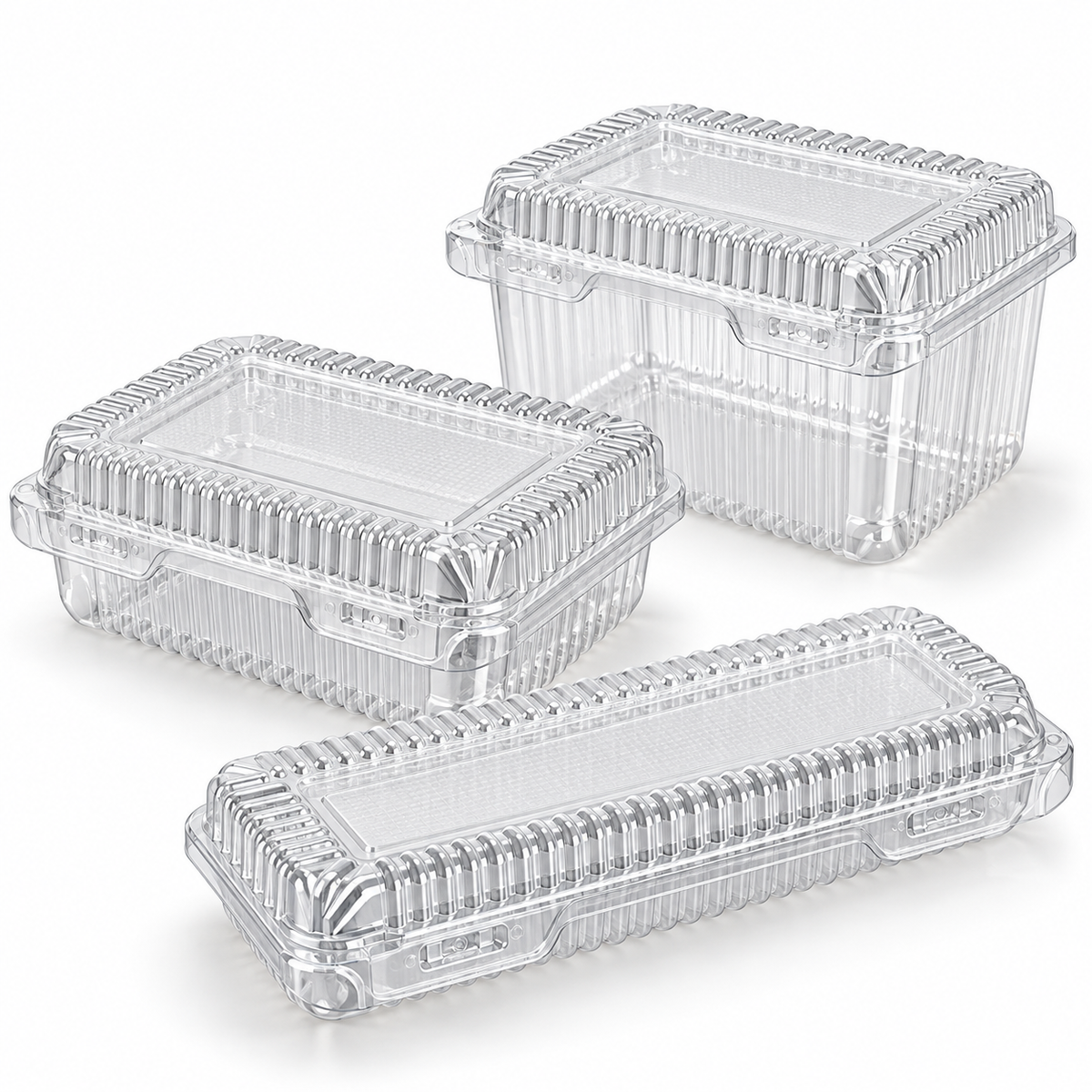 Envase PET transparente 243 de 23 x 10 x 3 cm