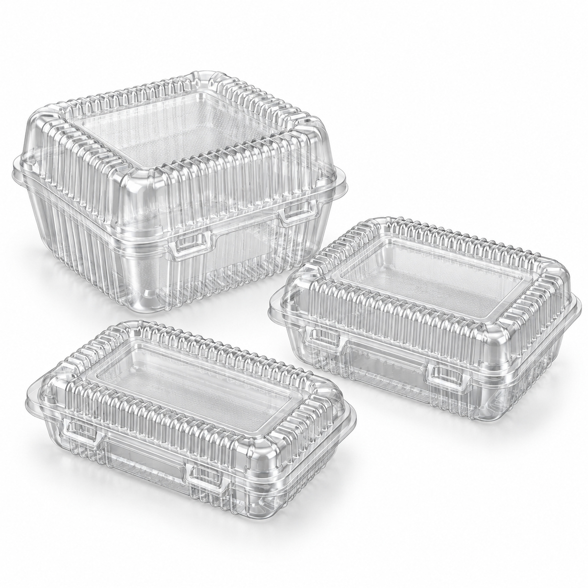 Envase PET transparente 133 de 12 x 8 x 9 cm
