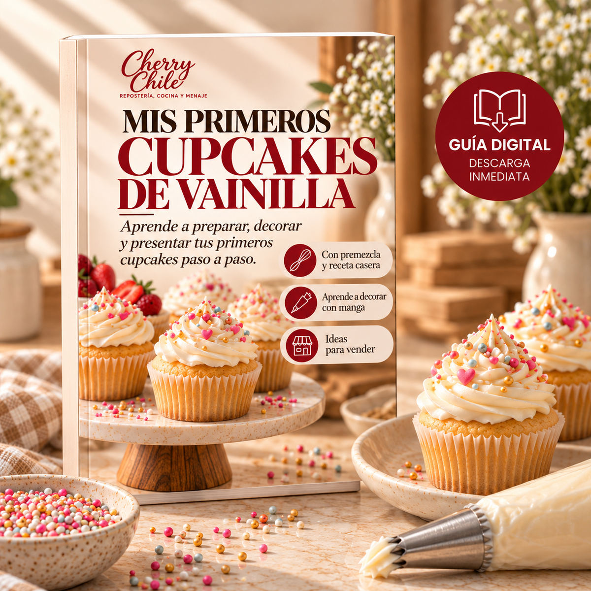 Guía Digital Mis Primeros Cupcakes de Vainilla