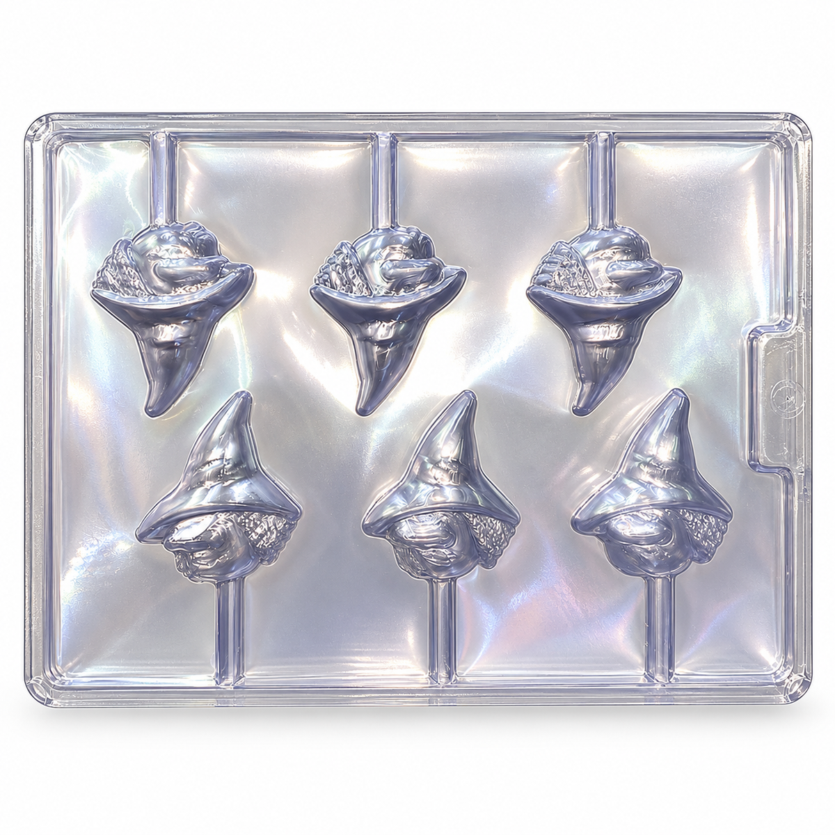 Molde transparente para chocolates Halloween Brujitas – 6 Cavidades