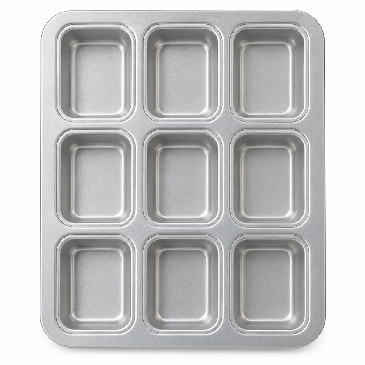 Molde Wilton para Mini Panes de Aluminio – 9 Cavidades sobre fondo blanco