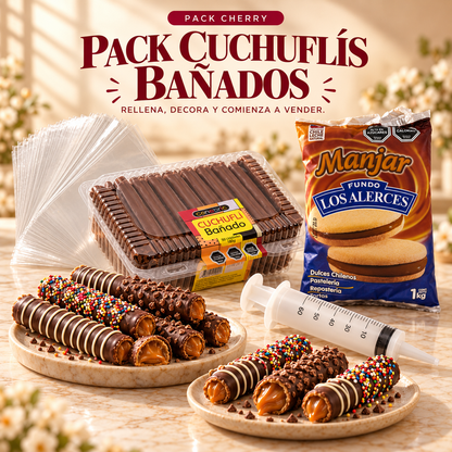 Pack Emprende Cuchuflís Bañados – 50 Unidades + Guía Digital