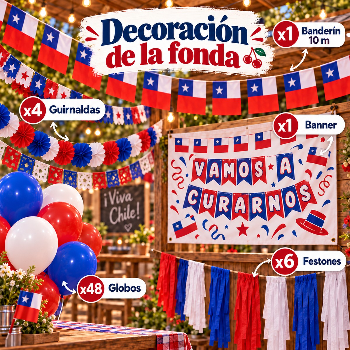 Pack Fonda Cherry | Todo para tu 18 + Guía Digital de Regalo🎁