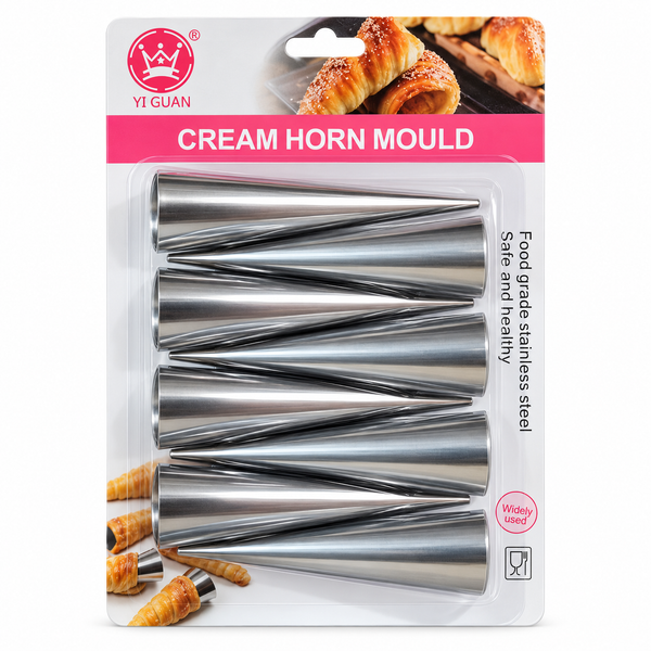Moldes de Acero Inoxidable para Cachitos y Conos de Crema – Set Grande