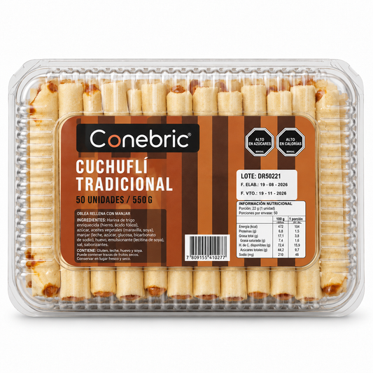 Cuchuflí Tradicional Conebric – 50 Unidades, 550 g