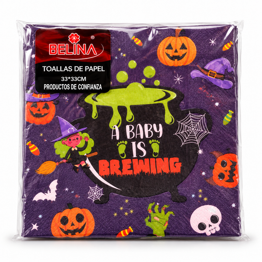Toallas de Papel Halloween Belina Brujitas 33 × 33 cm