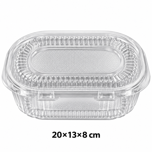 Envase PET 145 Ovalado – 20 × 13 × 8 cm