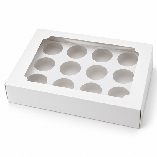 Caja para 12 Mini Cupcakes con Ventana