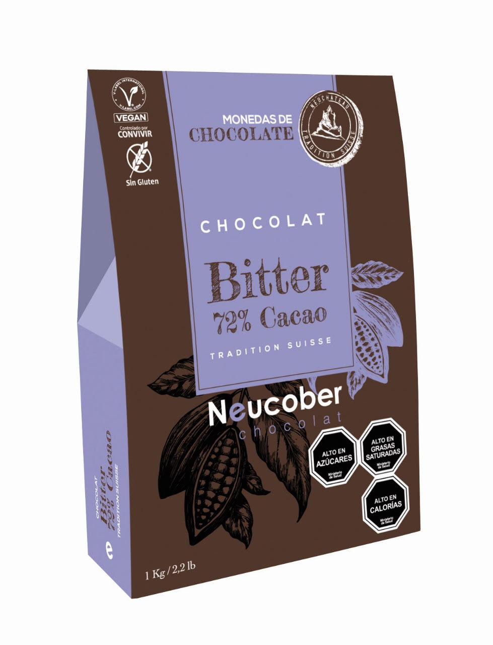 Neucober Chocolat Bitter 72% Cacao 1 kg