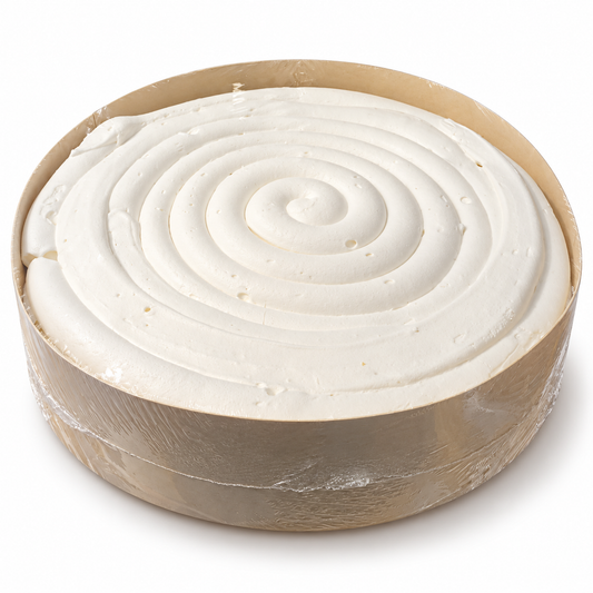 Discos de merengue Oberena N.º 28 en envase circular sobre fondo blanco