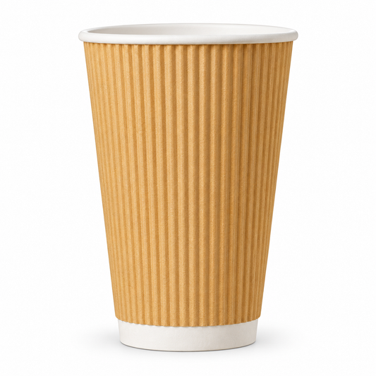 Vasos de Polipapel Doble Capa Kraft 16 oz – 25 Unidades