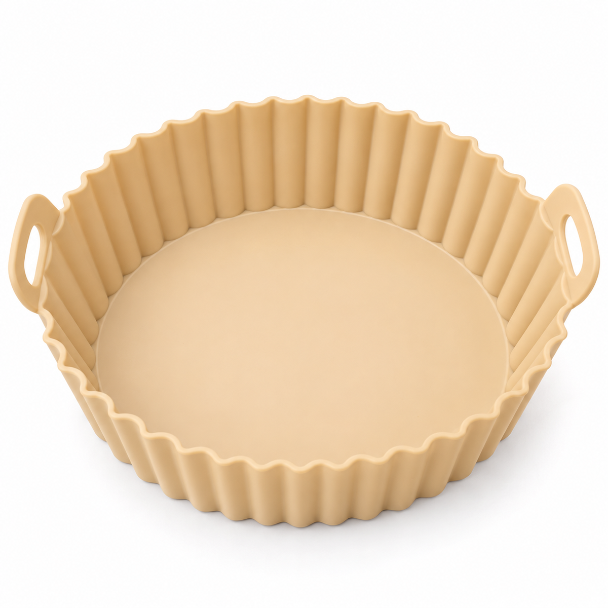 Bandeja de Silicona para Freidora de Aire Yiding 16 cm – Beige sobre fondo blanco