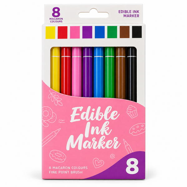 Set de 8 Marcadores de Tinta Comestible de Colores