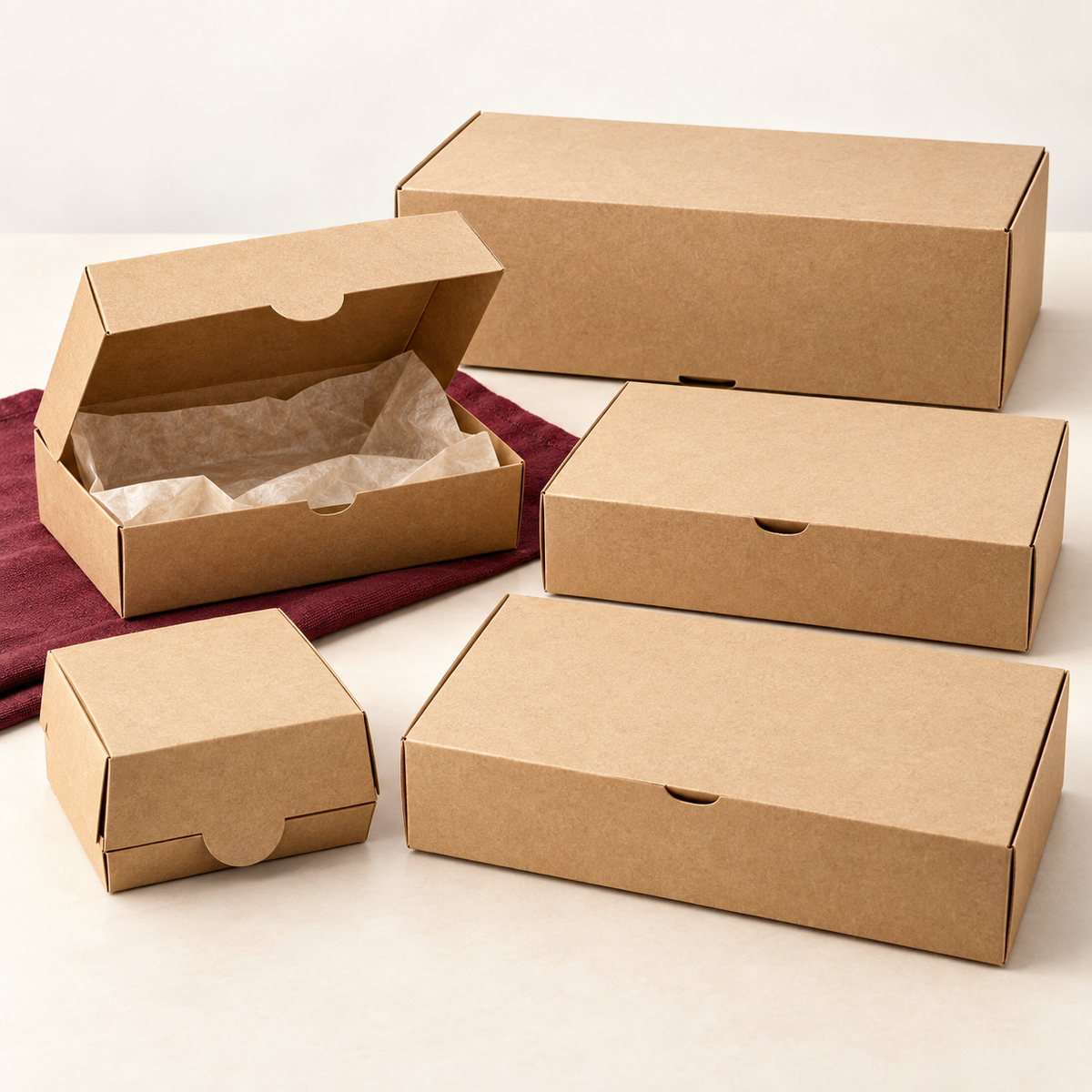 Caja kraft delivery número 34 de 1200 cc