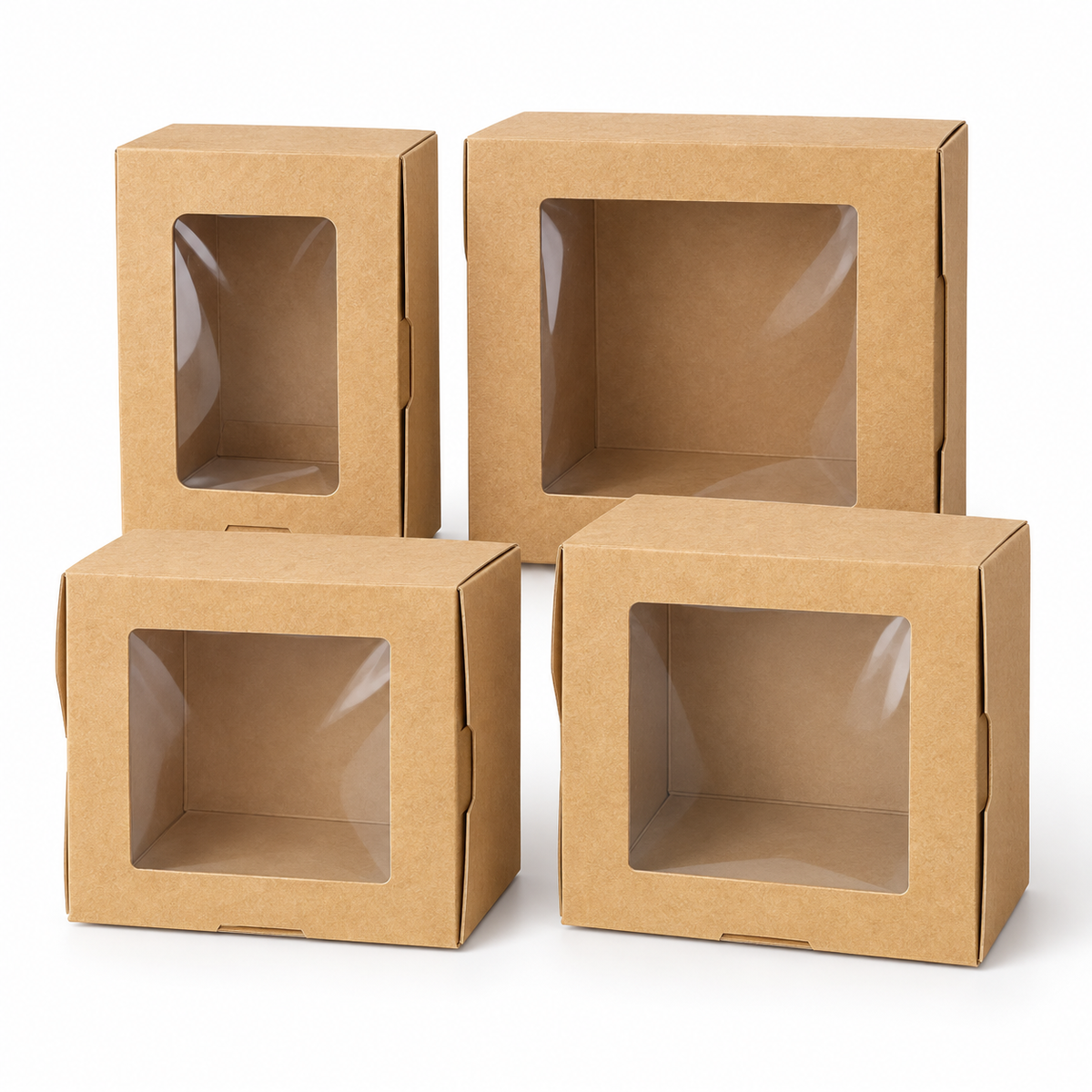 Caja Cuadrada con Ventana – 17 × 17 × 5 cm