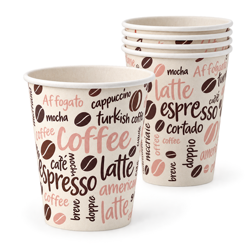 Vasos de Polipapel Diseño Café 12 oz – 50 Unidades