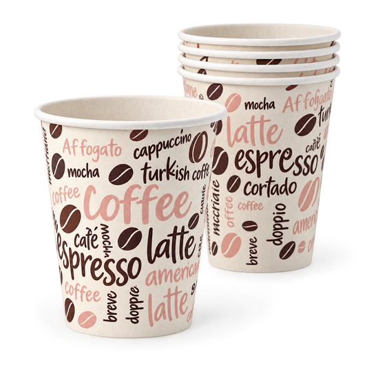 Vasos de Polipapel Diseño Café 12 oz – 50 Unidades