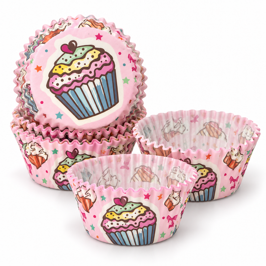 Cápsulas de Papel para Cupcakes Diseño Pastel – 100 Unidades