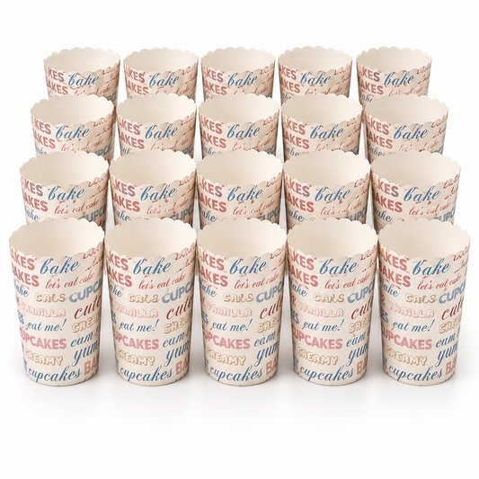 Moldes de Papel para Cupcakes con Letras – 24 Unidades