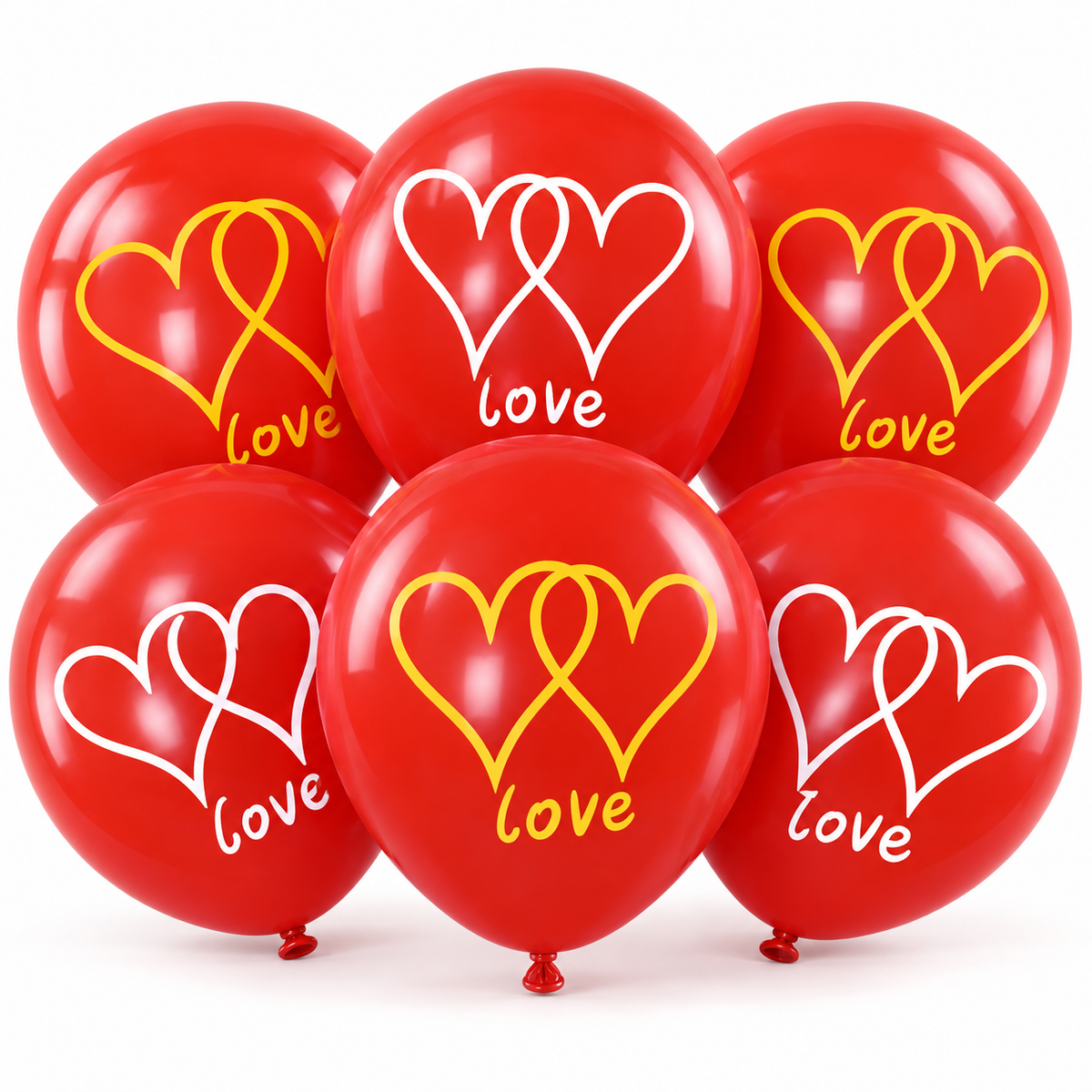 Globos Love Rojos Belina – 6 Piezas