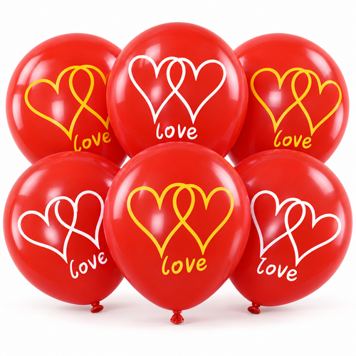 Globos Love Rojos Belina – 6 Piezas