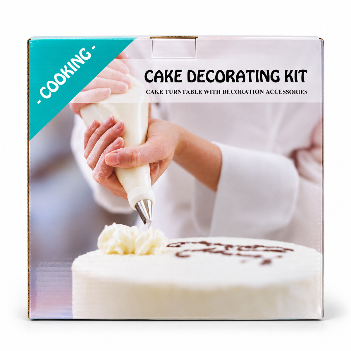 Kit de Decoración de Tortas con Base Giratoria y Accesorios – Cake Decorating Kit
