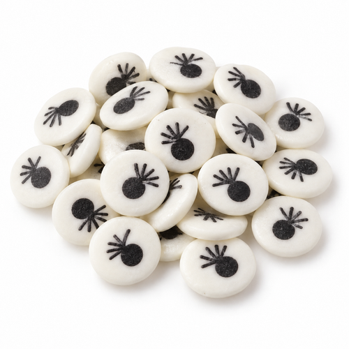 Mostacillas Ojitos con Pestañas – 100 g sobre fondo blanco