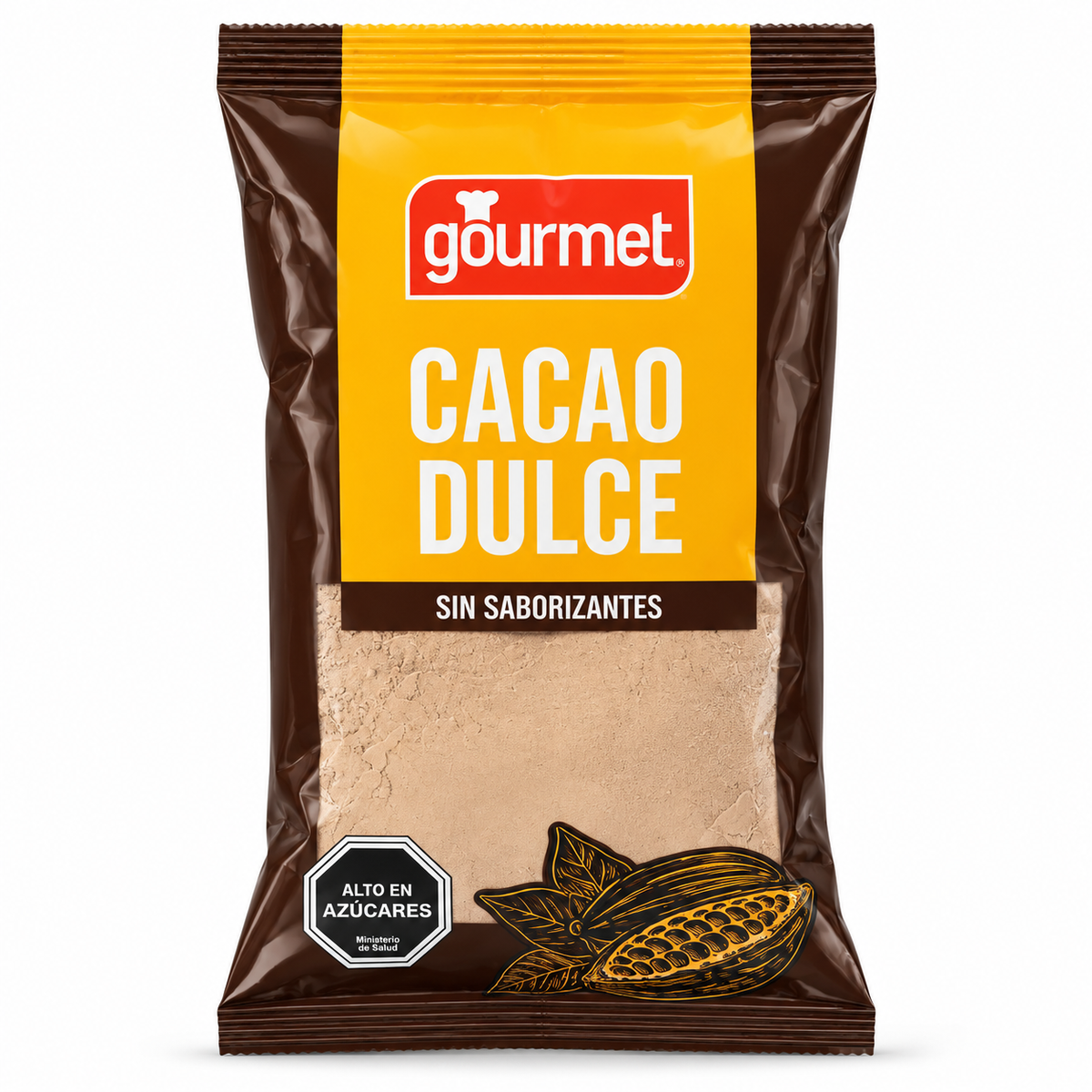 Cacao Dulce Gourmet Sin Saborizantes foto individual 1:1 fondo blanco