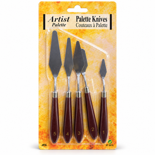 Set de 5 Espátulas Tipo Paleta para Decoración y Repostería