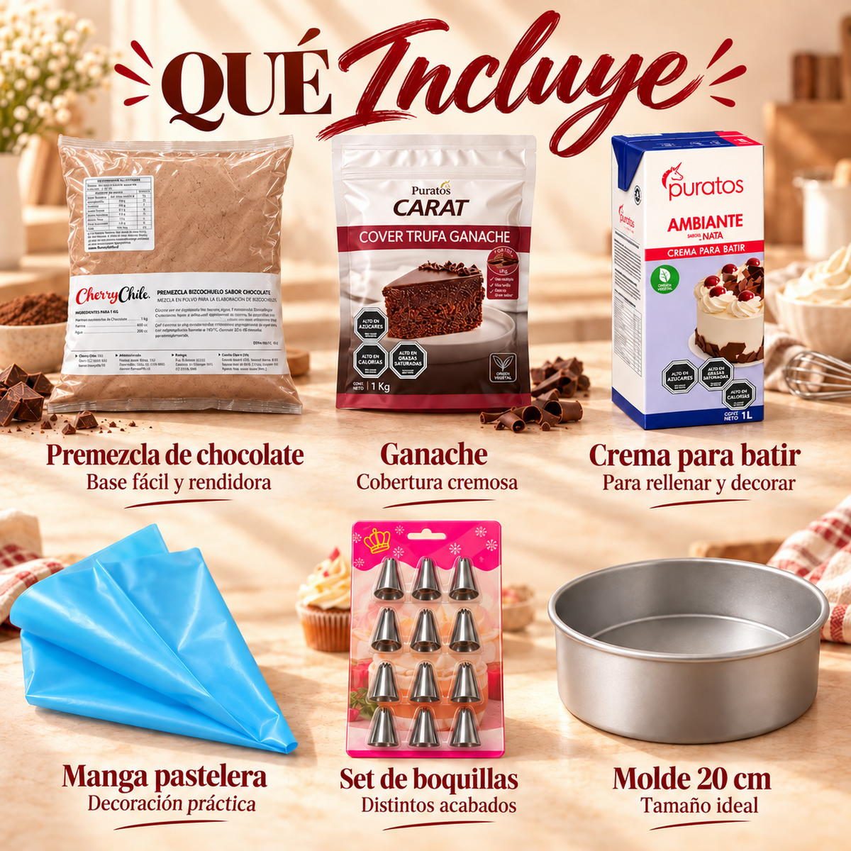 Pack Mi Primera Torta de Chocolate — Qué incluye