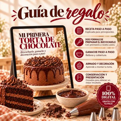 Pack Mi Primera Torta de Chocolate — Guía digital de regalo