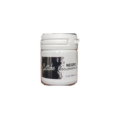 Frasco de colorante en gel Guttche negro 20 g, fotografía del envase individual