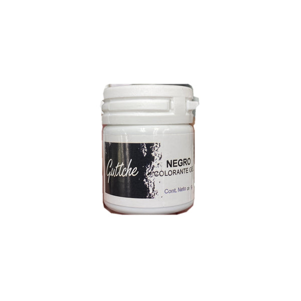 Frasco de colorante en gel Guttche negro 20 g, fotografía del envase individual