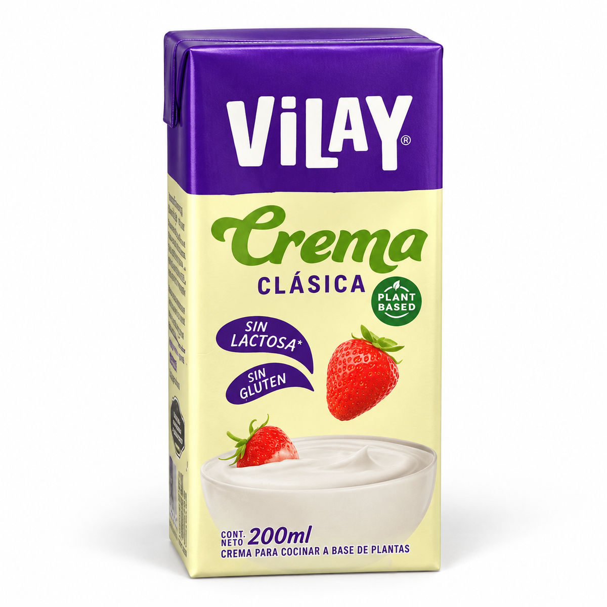Crema Vegetal Clásica Vilay 200 ml sobre fondo blanco