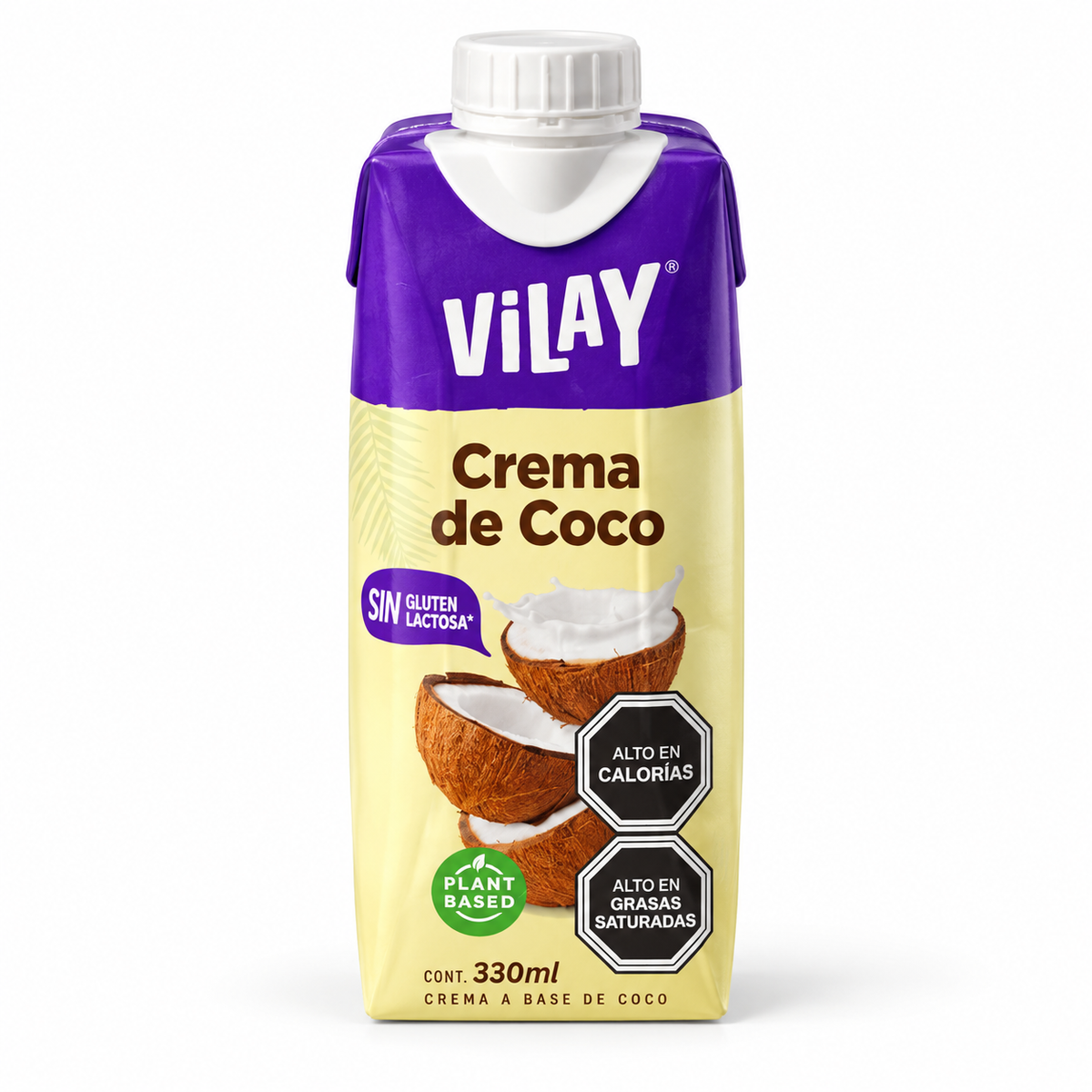 Crema de Coco Vilay 330 ml sobre fondo blanco