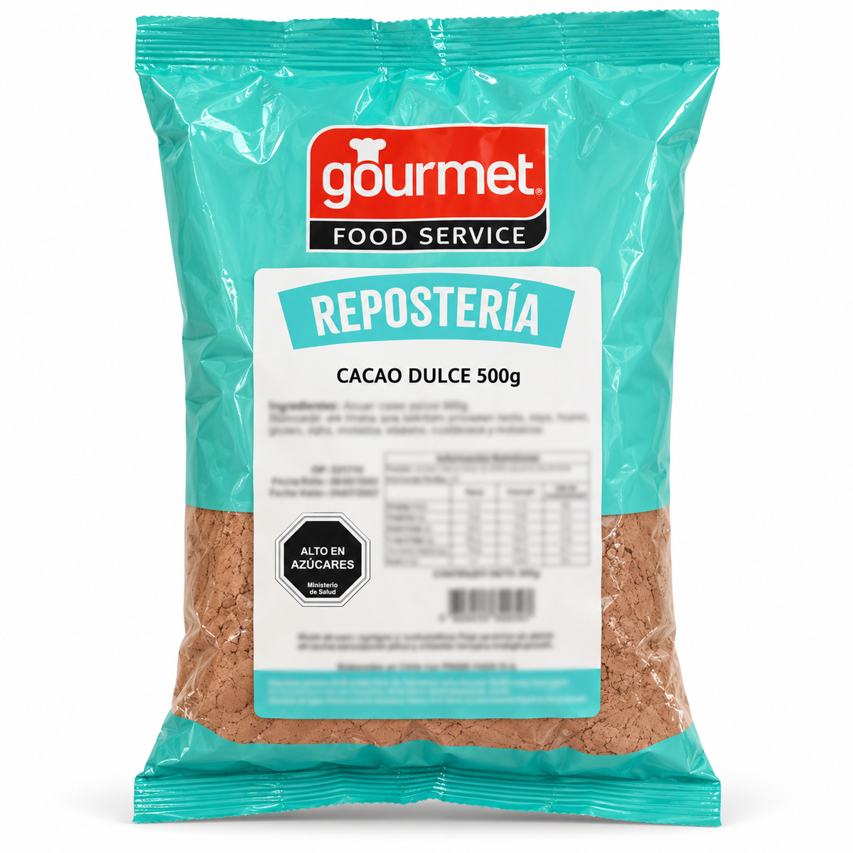 Cacao Dulce Gourmet Food Service 500 g sobre fondo blanco