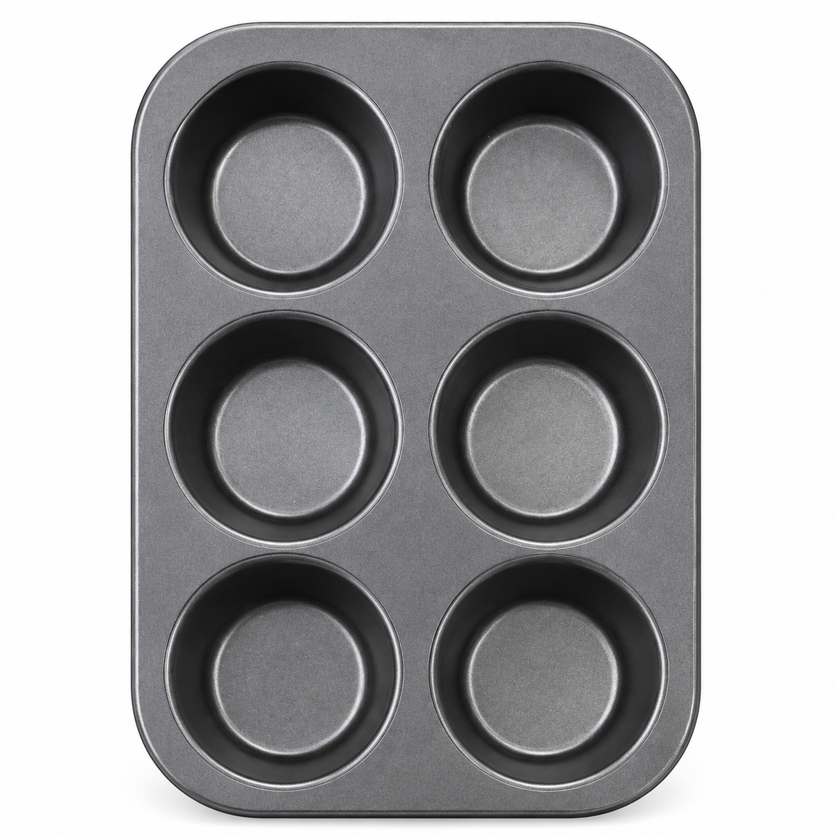 Molde para Muffins de 6 Cavidades 26,8 × 18,8 × 3 cm sobre fondo blanco