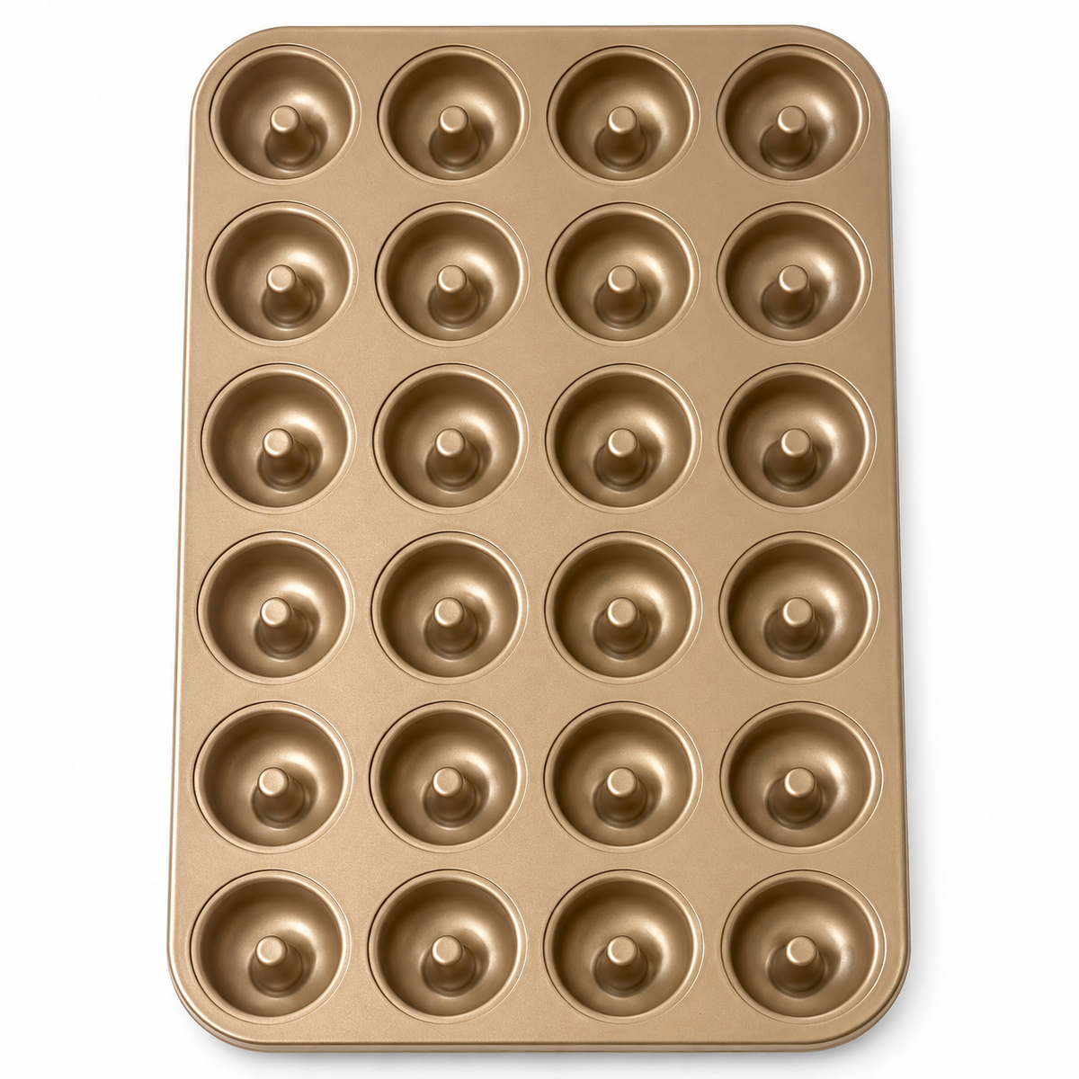 Molde para Mini Donas de 24 Cavidades sobre fondo blanco