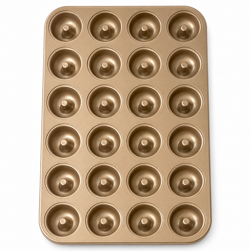 Molde para Mini Donas de 24 Cavidades sobre fondo blanco