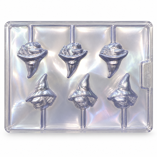 Molde transparente para chocolates Halloween Brujitas – 6 Cavidades