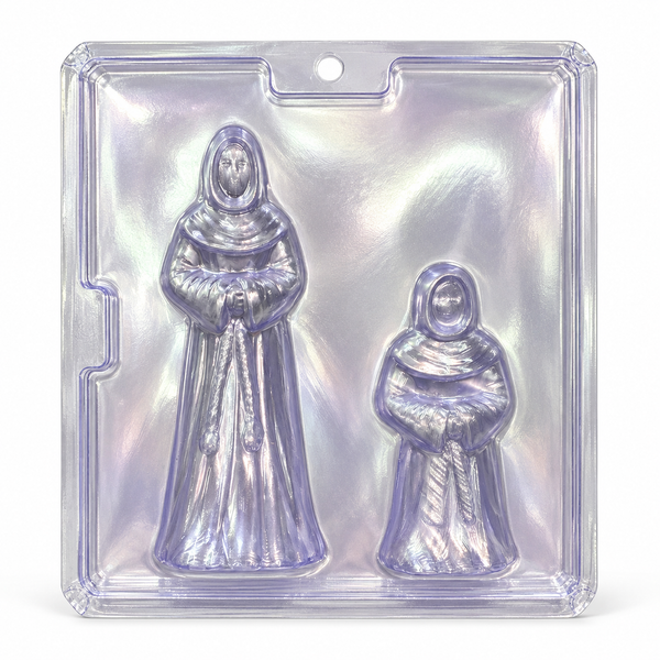Molde transparente para chocolates Halloween Figuras Encapuchadas – 2 Cavidades
