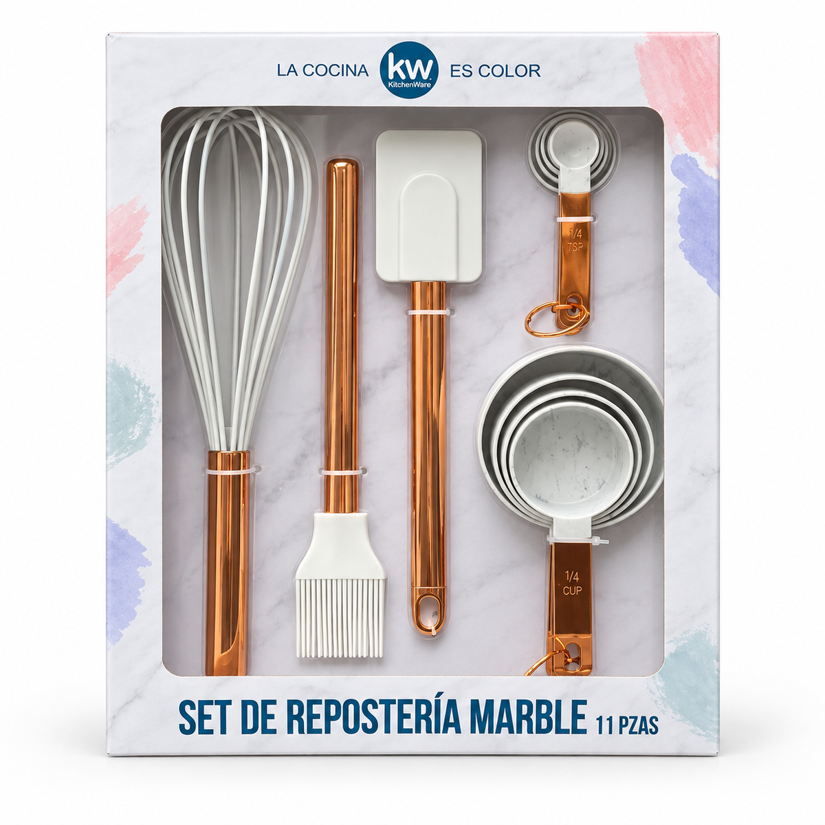Set de repostería Marble KitchenWare de 11 piezas