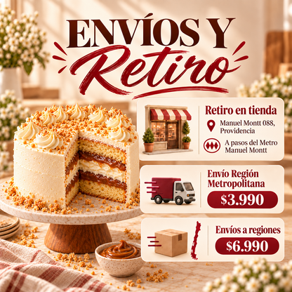 Pack Mi Primera Torta de Vainilla, Manjar y Crema — Envíos y retiro