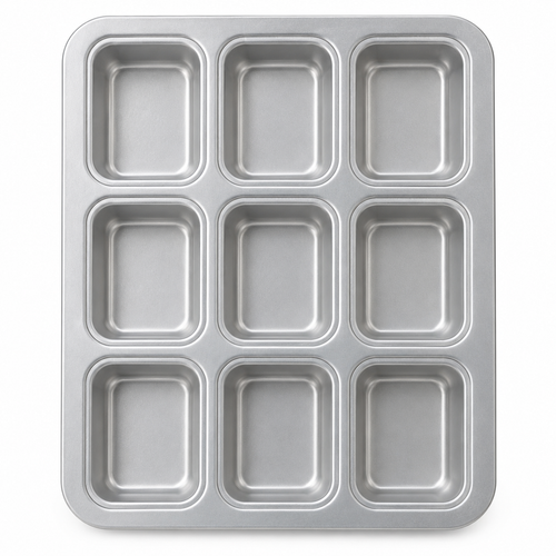 Molde Wilton para Mini Panes de Aluminio – 9 Cavidades sobre fondo blanco