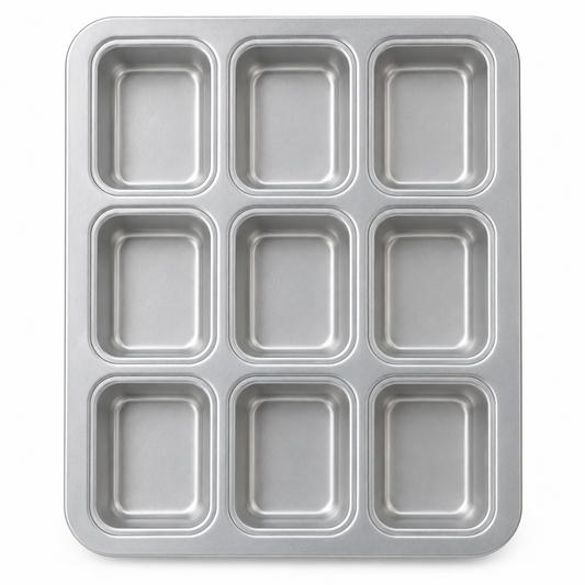 Molde Wilton para Mini Panes de Aluminio – 9 Cavidades sobre fondo blanco