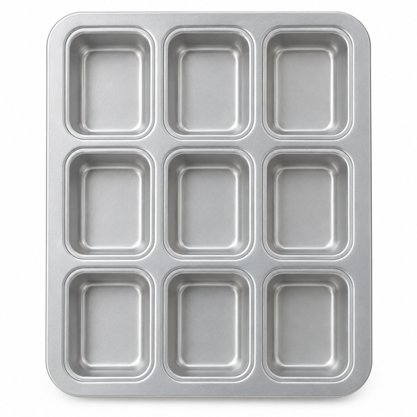 Molde Wilton para Mini Panes de Aluminio – 9 Cavidades sobre fondo blanco