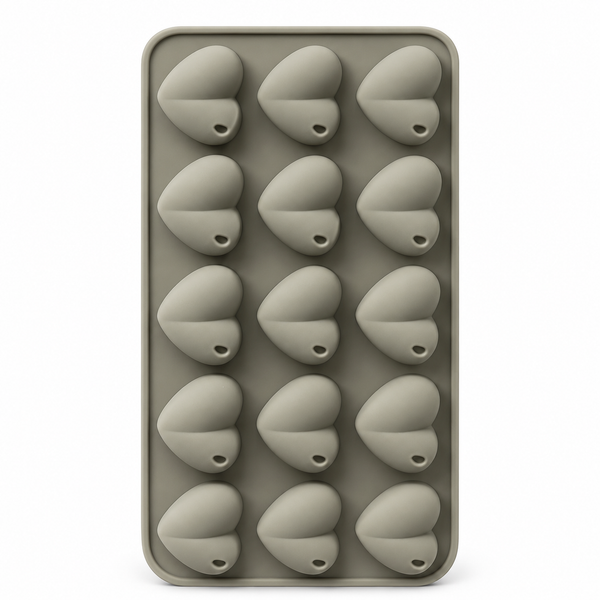 Molde de Silicona Zhengchang Corazones – 15 Cavidades, 21,5 × 10,7 cm, producto individual sobre fondo blanco